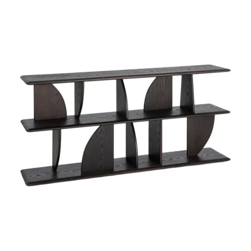 Étagère basse bois d'hévéa marron Ixia 83 cm — vue 3