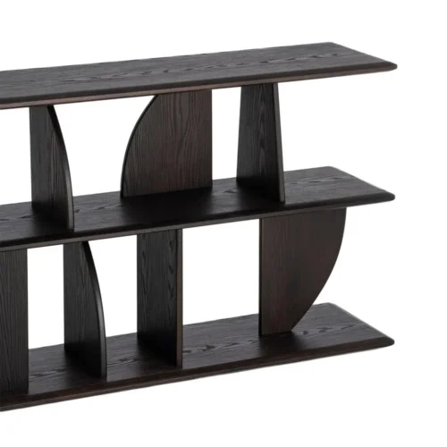 Étagère basse bois d'hévéa marron Ixia 83 cm — vue 4