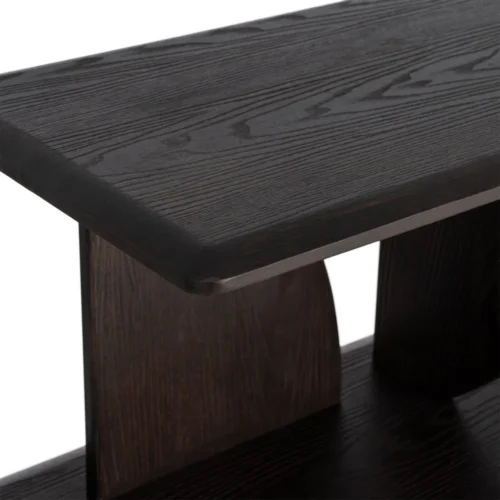Étagère basse bois d'hévéa marron Ixia 83 cm — vue 6