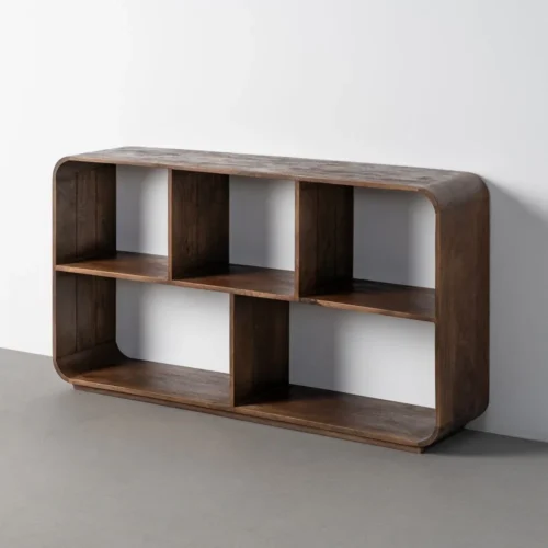 Étagère Étagère basse bois de manguier massif brun Ixia 140 cm