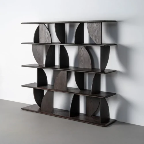 Étagère haute bois d'hévéa marron Ixia 161 cm — vue 2