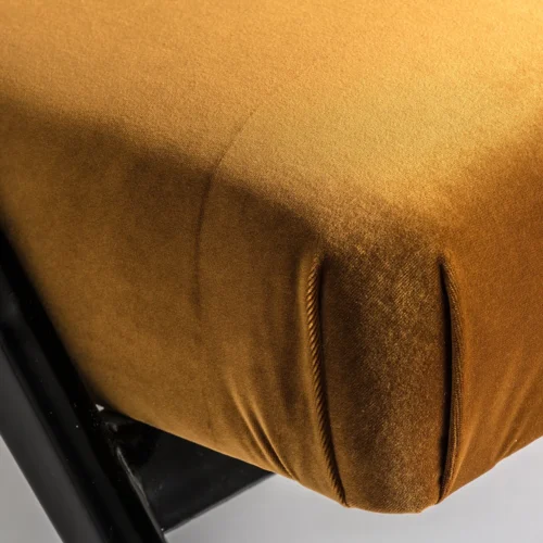 Fauteuil Brillon velours ocre et bois noir Vical Home — vue 6