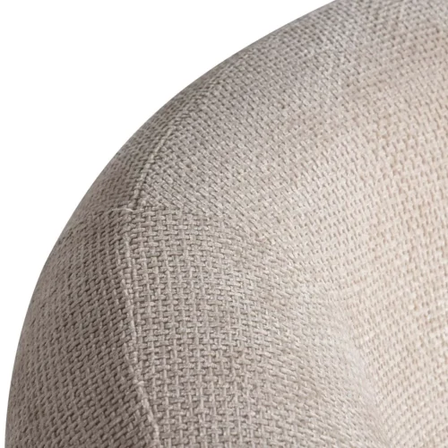 Fauteuil chenille socle bois foncé enveloppant écru Ethan Chloé 100 cm — vue 8