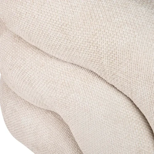 Fauteuil chenille socle bois foncé enveloppant écru Ethan Chloé 100 cm — vue 9