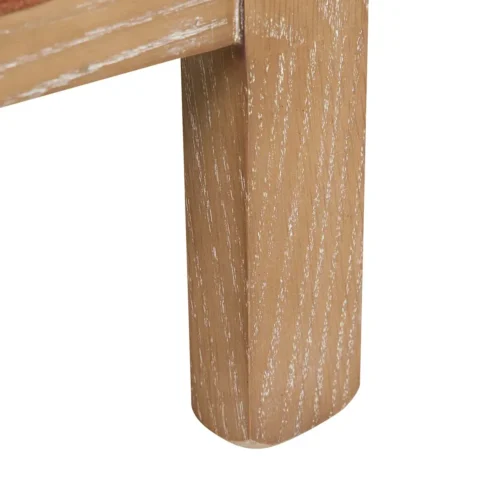 Fauteuil club aspect cuir cognac, jute et frêne Ethan Chloé 76 cm — vue 18
