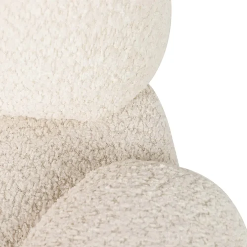 Fauteuil cocooning bouclette écru accoudoirs boudins Ethan Chloé 89 cm — vue 11