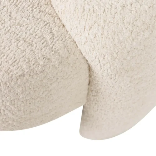 Fauteuil cocooning bouclette écru accoudoirs boudins Ethan Chloé 89 cm — vue 13