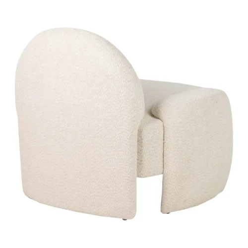 Fauteuil cocooning bouclette écru accoudoirs boudins Ethan Chloé 89 cm — vue 7
