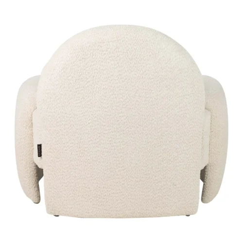 Fauteuil cocooning bouclette écru accoudoirs boudins Ethan Chloé 89 cm — vue 8