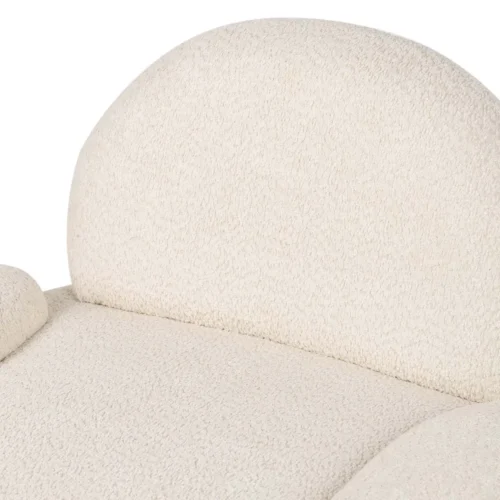 Fauteuil cocooning bouclette écru accoudoirs boudins Ethan Chloé 89 cm — vue 9