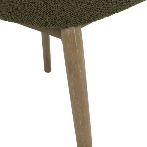 Chaise salle à manger vert olive pied bois Ethan Chloé — vue 7