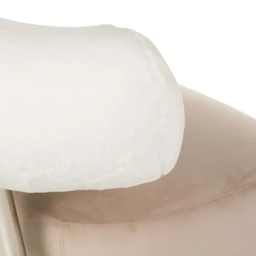 Fauteuil design rose poudré Qufu dossier traversin Ethan Chloé 100 cm — vue 7