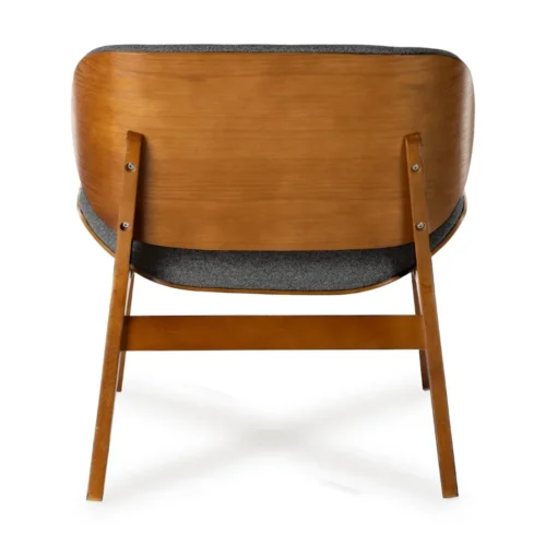 Fauteuil Kuji Anthracite Structure Bois Athezza — vue 4