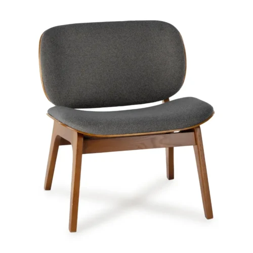 Fauteuils Athezza Fauteuil Kuji Anthracite Structure Bois Athezza