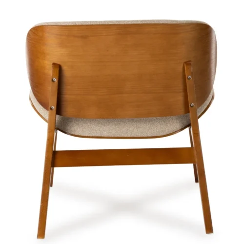Fauteuil Kuji Beige Structure Bois Athezza — vue 4