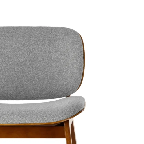 Fauteuil Kuji Gris Clair Structure Bois Athezza — vue 5