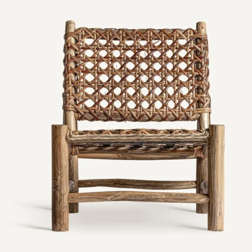 Fauteuil Luban teck et rotin Vical Home — vue 2