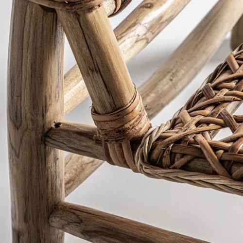 Fauteuil Luban teck et rotin Vical Home — vue 5