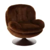 fauteuil memento fausse fourrure chocolat athezza