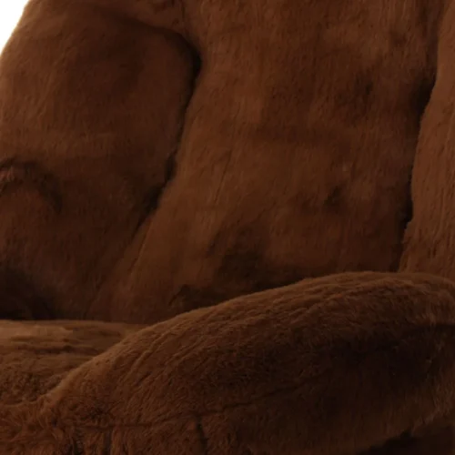 Fauteuil Memento Fausse Fourrure Chocolat Athezza — vue 4