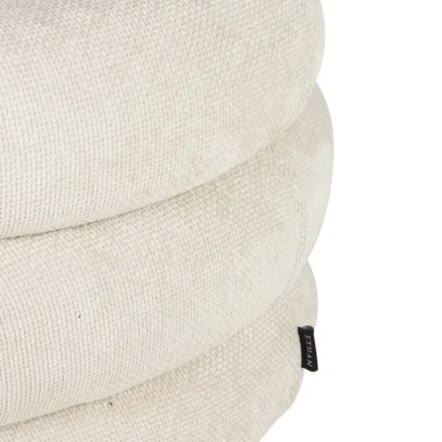 Fauteuil moelleux chenille écru à petits pieds noirs Ethan Chloé 100 cm — vue 10