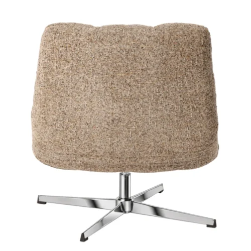 Fauteuil Montclar Beige Chiné pied chrome Athezza — vue de dos