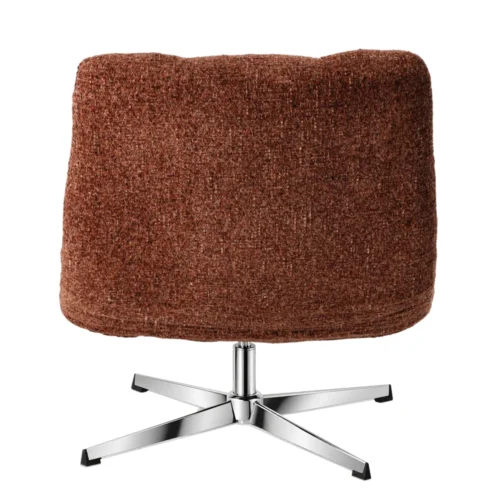 Fauteuil Montclar Bordeaux Chiné pied chrome Athezza — vue de dos