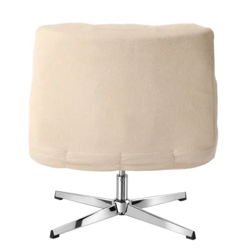 Fauteuil Montclar Ecru pied chrome Athezza — vue de dos