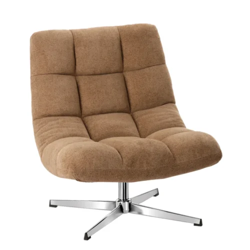 Fauteuil Montclar Weimar pied chrome Athezza — vue trois quarts