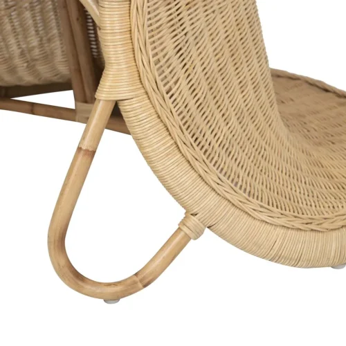 Fauteuil rotin haut dossier en coque tulipe Ethan Chloé 140 cm — vue 11