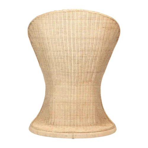 Fauteuil rotin haut dossier en coque tulipe Ethan Chloé 140 cm — vue 4
