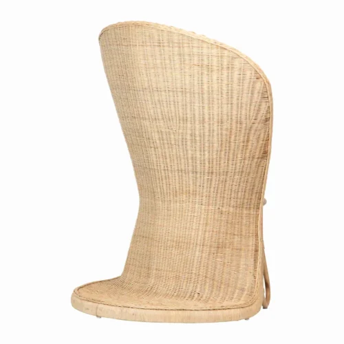 Fauteuil rotin haut dossier en coque tulipe Ethan Chloé 140 cm — vue 5
