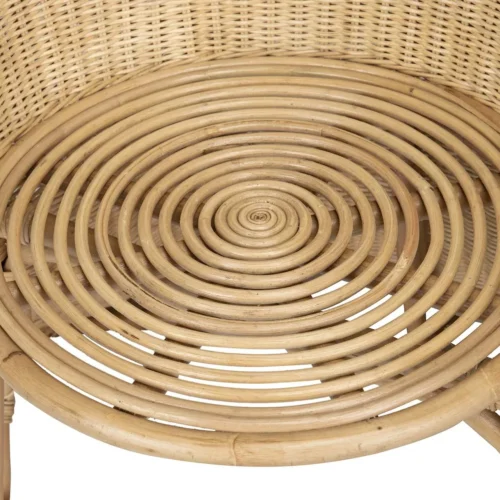 Fauteuil rotin haut dossier en coque tulipe Ethan Chloé 140 cm — vue 7