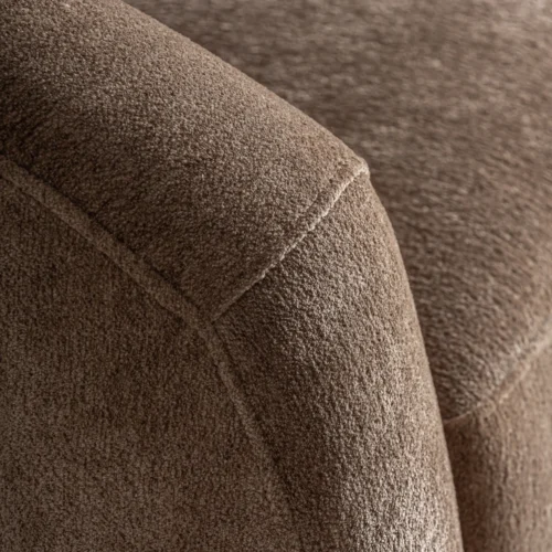 Fauteuil tissu marron et chêne noyer Vical Home — vue 6