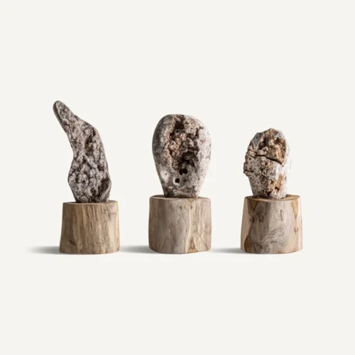 Figurine Blazh quartz foncé et teck Vical Home — vue 2