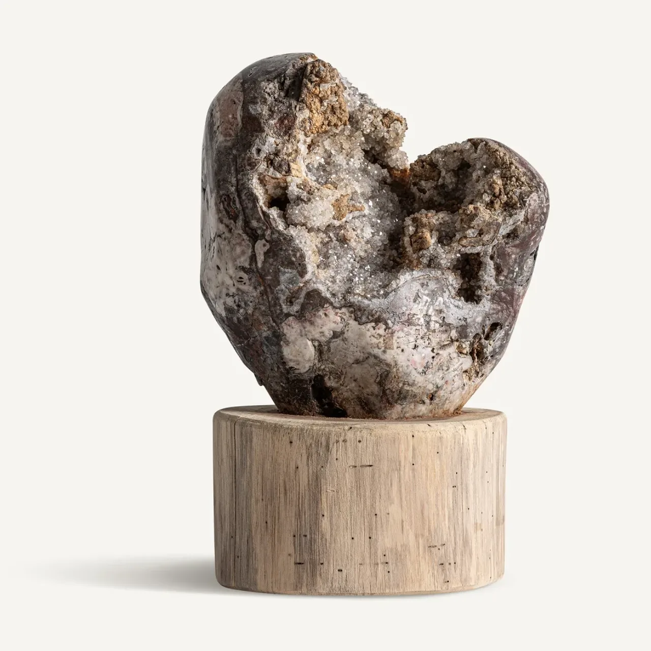 Figurine en quartz et bois de teck Vical Home