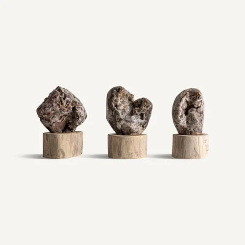 Figurine en quartz et bois de teck Vical Home — vue 2
