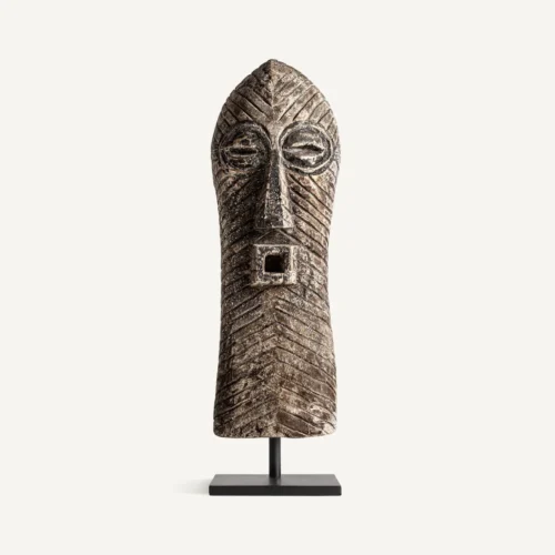 Figurine Jakehe bois de manguier et fer noir Vical Home