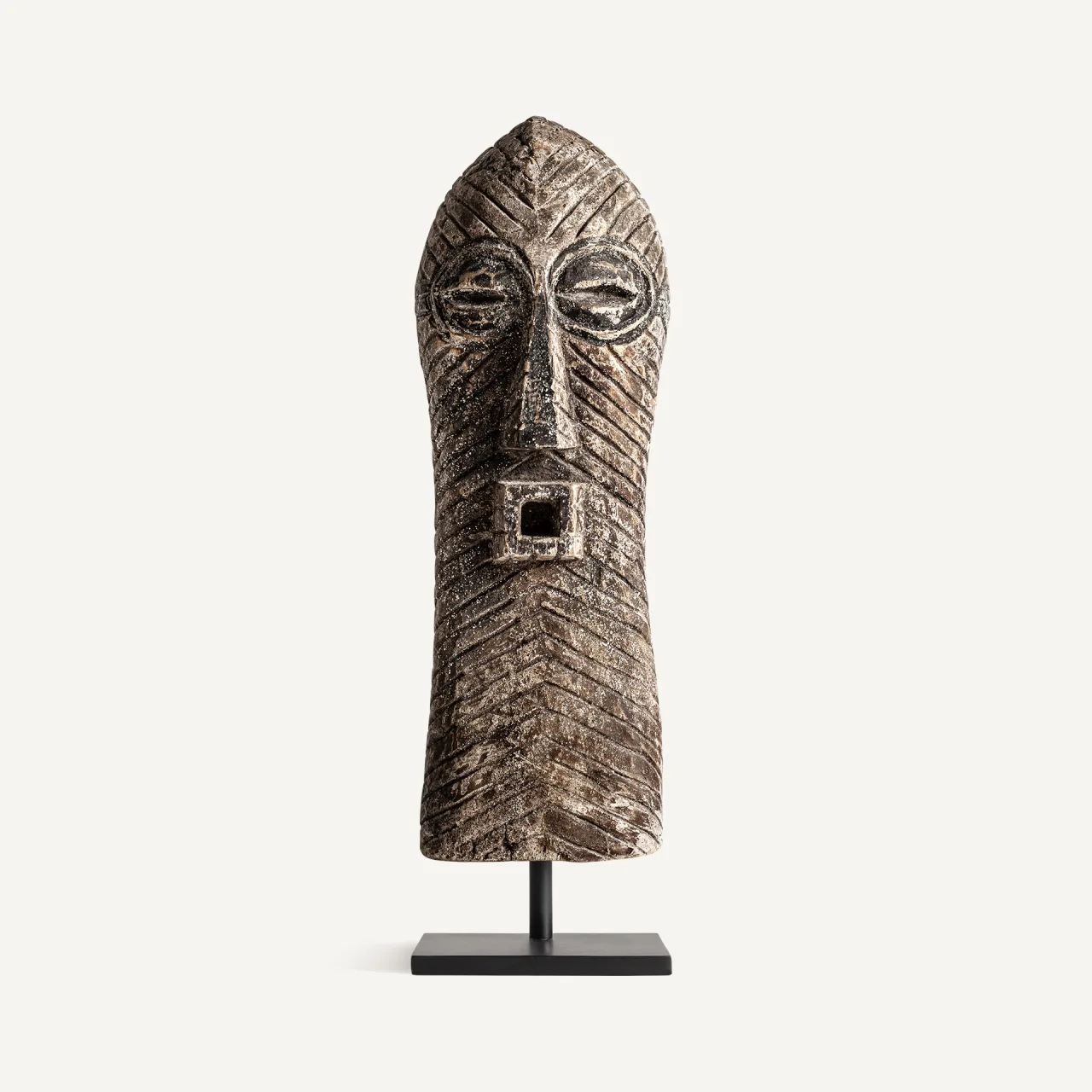 Figurine Jakehe bois de manguier et fer noir Vical Home