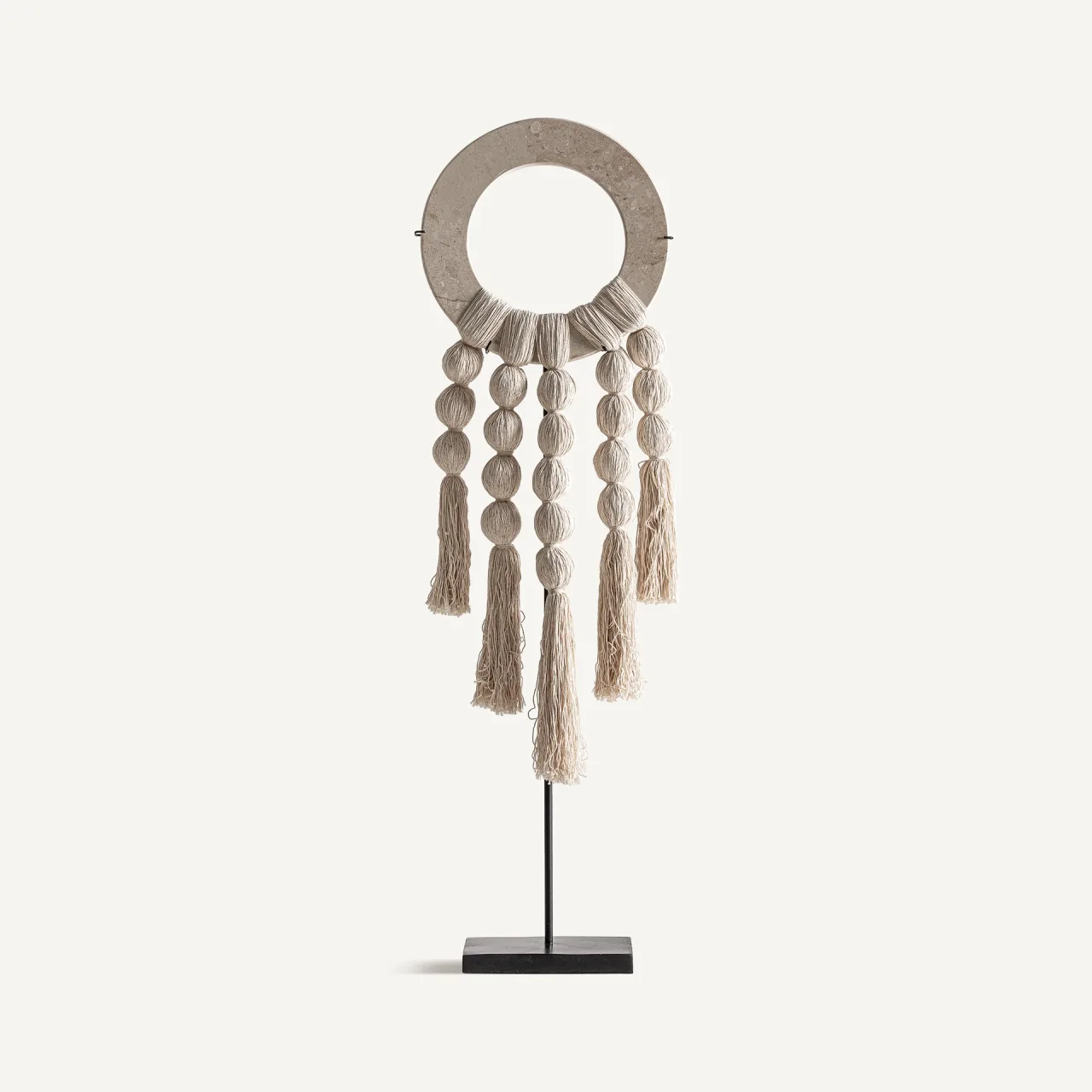 Figurine marbre crème et fer noir 100 cm Vical Home