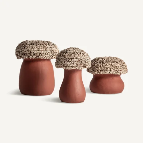 Décoration Figurine Zyby terre cuite et raphia lot de 3 Vical Home