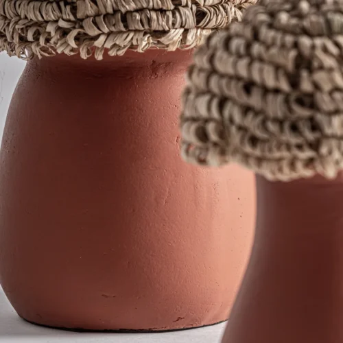 Figurine Zyby terre cuite et raphia lot de 3 Vical Home — vue 3