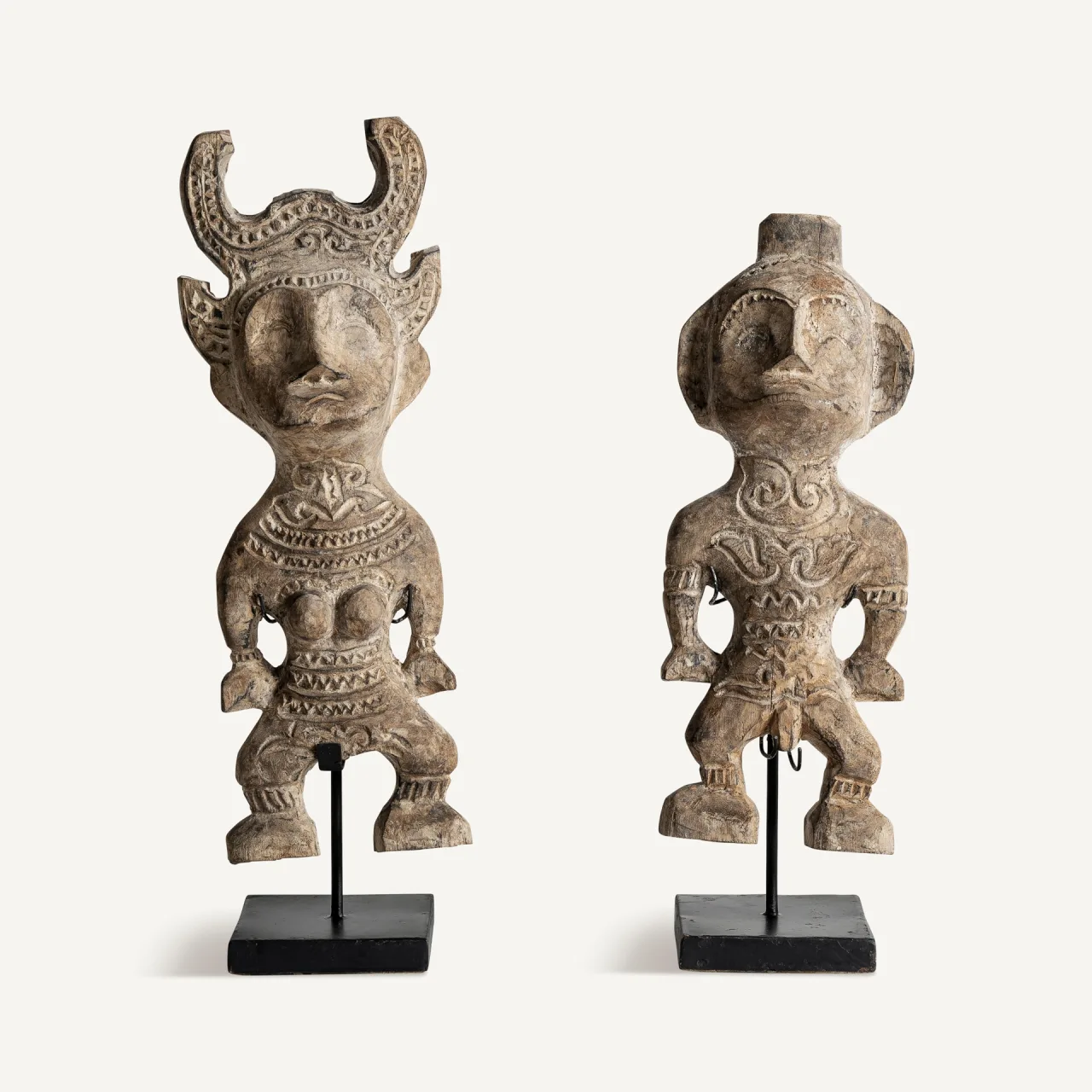 Figurines Tum bois sculpté lot de 2 Vical Home