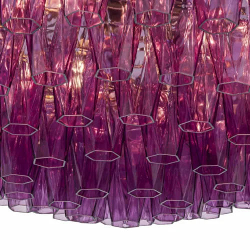 Grand lustre prismes de verre améthyste en couronne Ethan Chloé 90 cm — vue 3