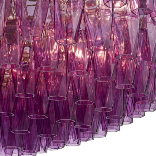 Grand lustre prismes de verre améthyste en couronne Ethan Chloé 90 cm — vue 4