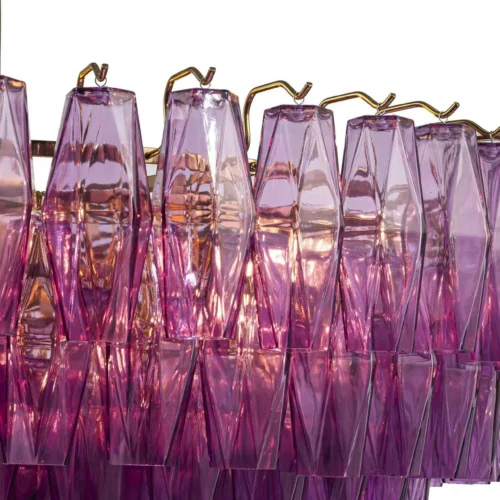 Grand lustre prismes de verre améthyste en couronne Ethan Chloé 90 cm — vue 5