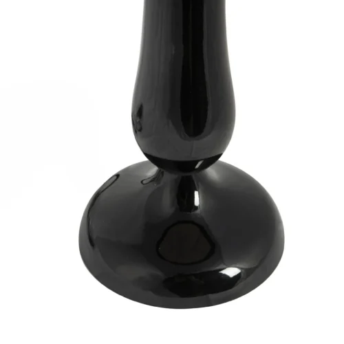 Grande lampe à franges noires et lin écru pied fuselé Ethan Chloé 85 cm — vue 5