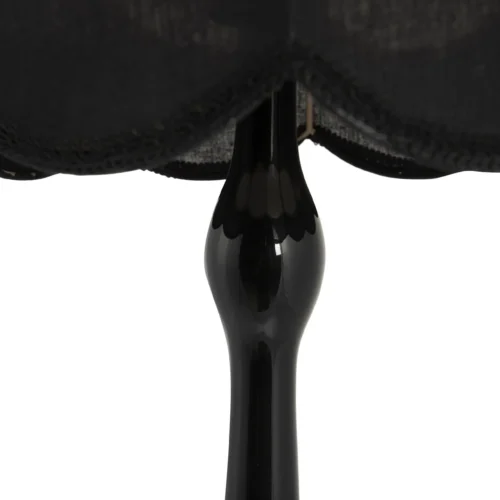Grande lampe à franges noires et lin écru pied fuselé Ethan Chloé 85 cm — vue 6