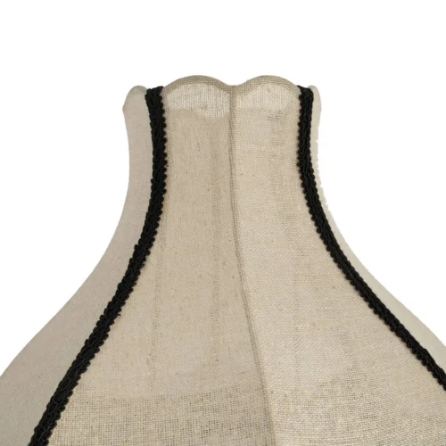 Grande lampe à franges noires et lin écru pied fuselé Ethan Chloé 85 cm — vue 8