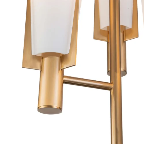 Grande lampe à poser trois tulipes de verre branches dorées Ethan Chloé 108 cm — vue 4